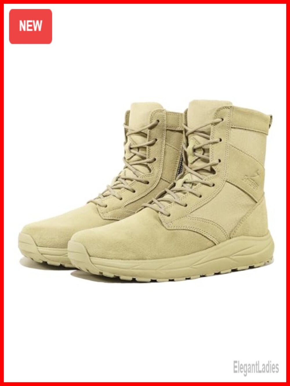 Soulsfeng Tactical Boots Lightweight Side Zipper Suede Leather Ankle Hiking